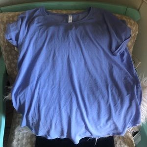 Blue lululemon shirt with open back size 8